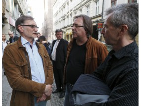 z lewej Przemysław Lasak, Jacek Lipowczan, Leszek Żegalski